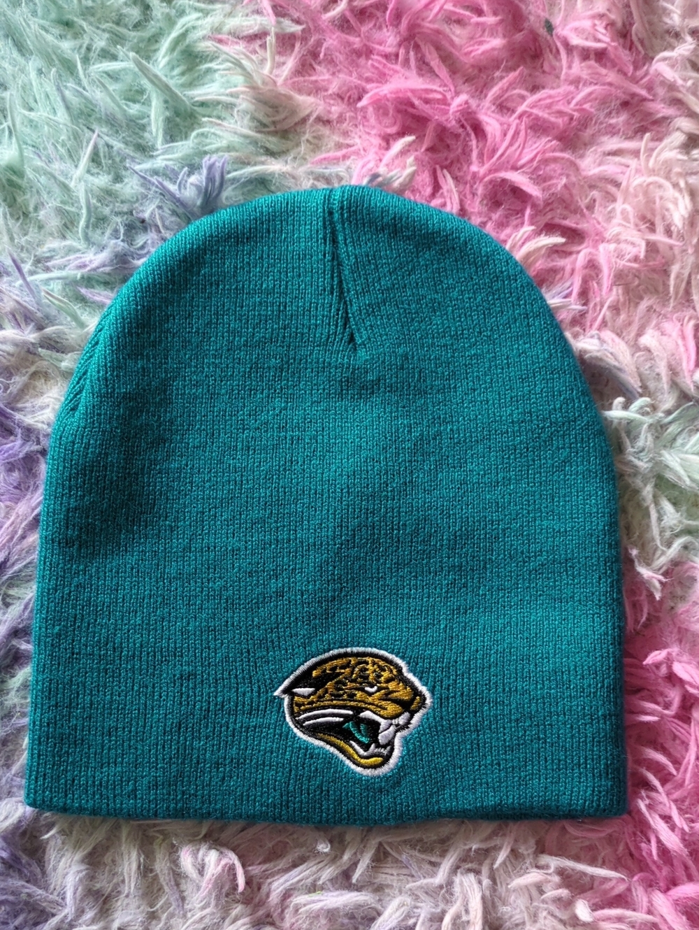 NFL Teal Beanie Hat with Jaguars Logo